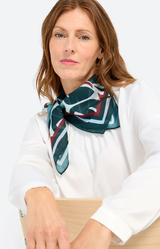 Sjaaltje met print all-over, groen