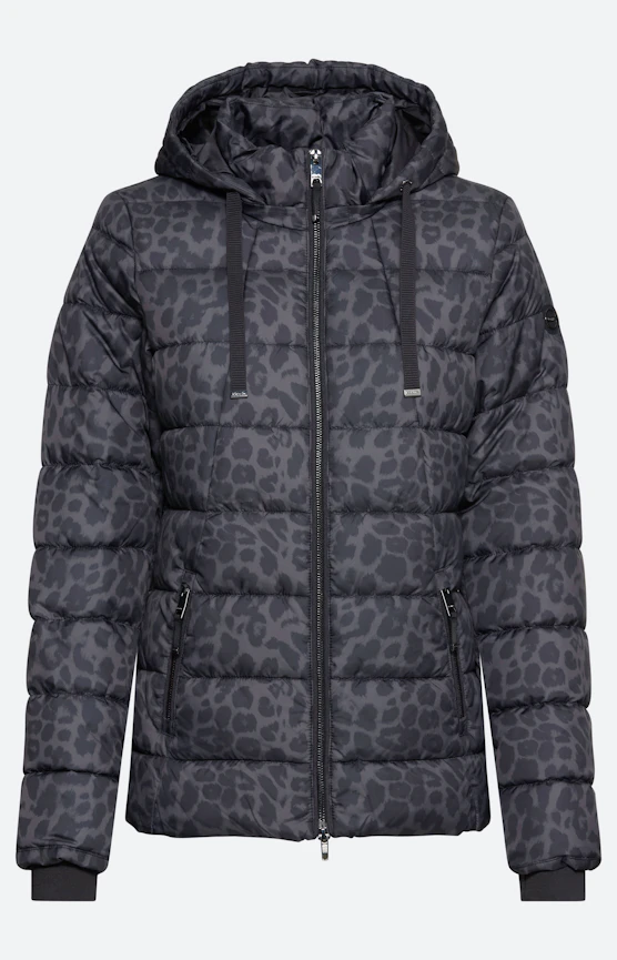 Steppjacke mit Bündchen, schwarz
