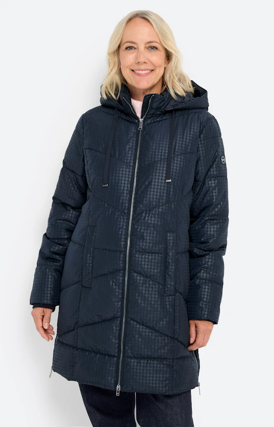 Jas met stikselmotief, navy