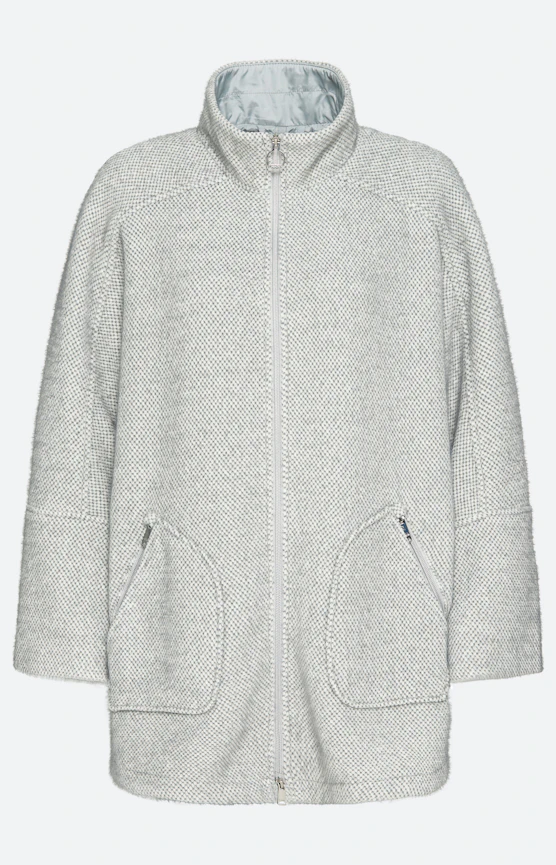 Poncho met een opstaande kraag, groen