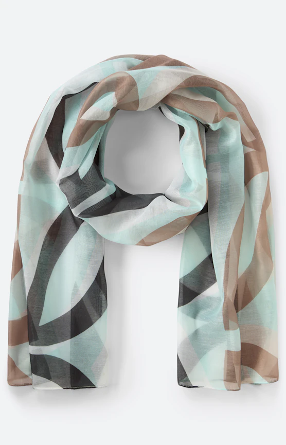 Schal mit All Over-Print, mint
