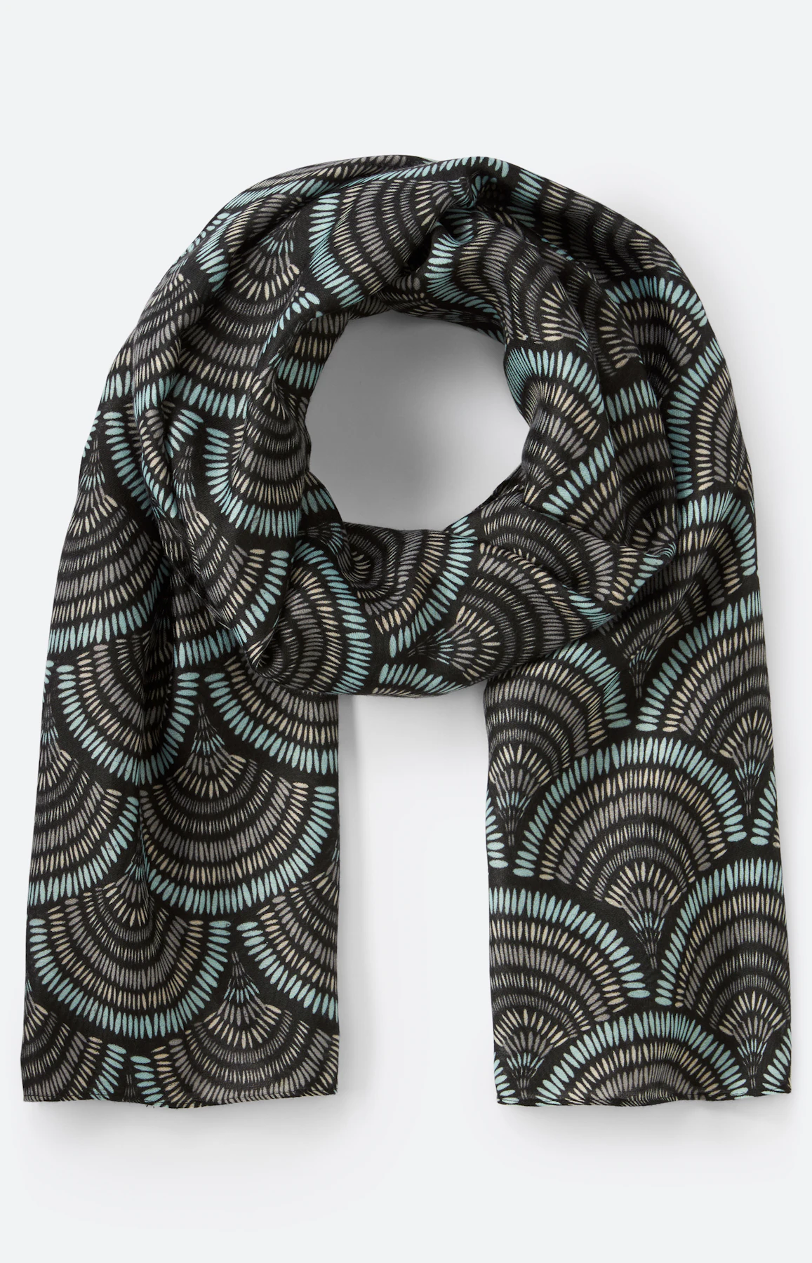 Sjaal met motief all-over, mint