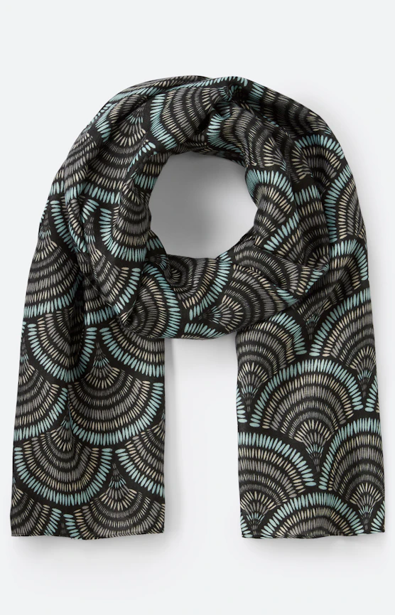 Schal mit All Over-Muster, mint
