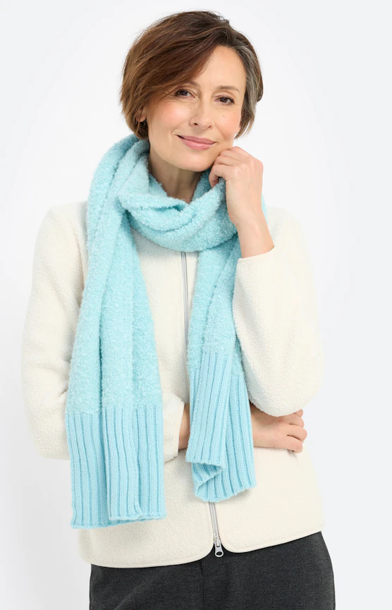 Schal mit Bouclé-Struktur, mint