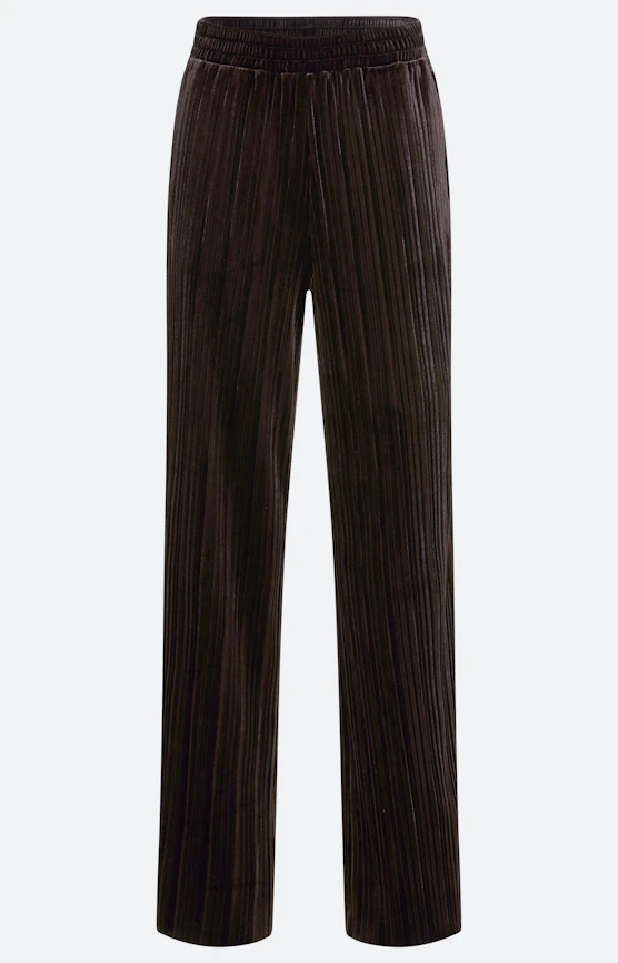 Broek met plisséplooien 32 inch, bruin