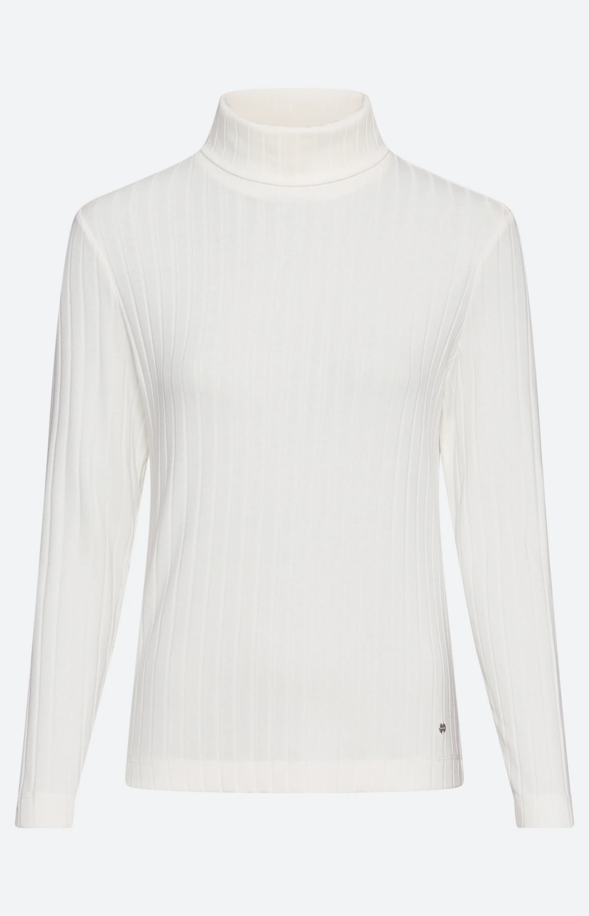 Shirt met lange mouwen en col, wit