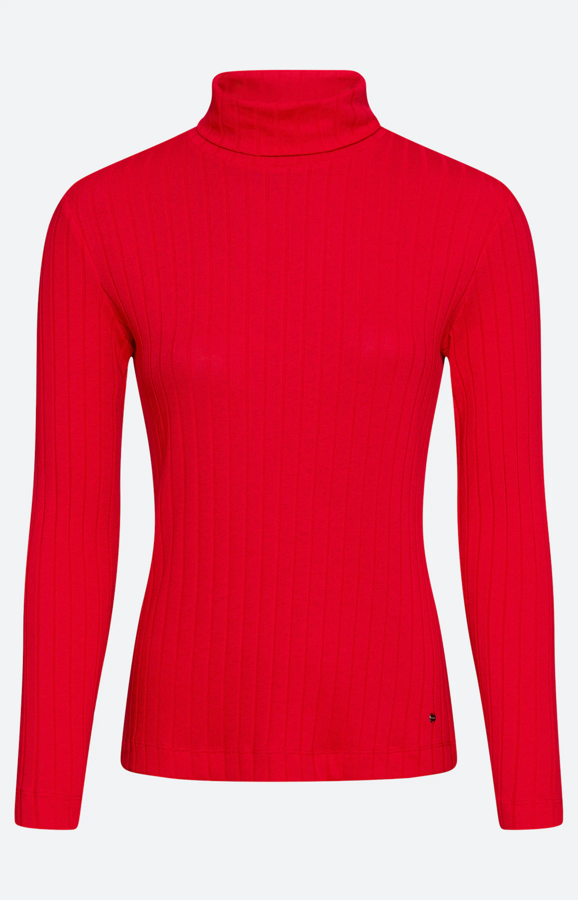 Shirt met lange mouwen en col, rood