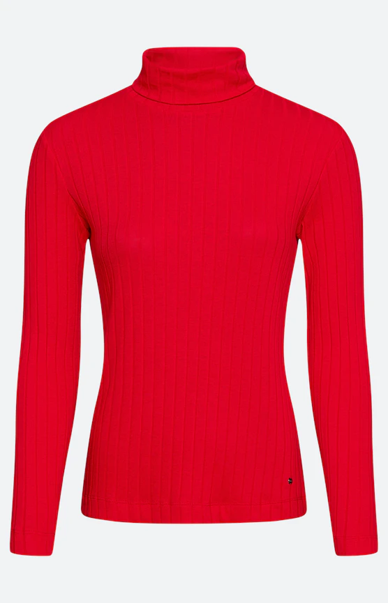 Langarmshirt mit Rollkragen, rot
