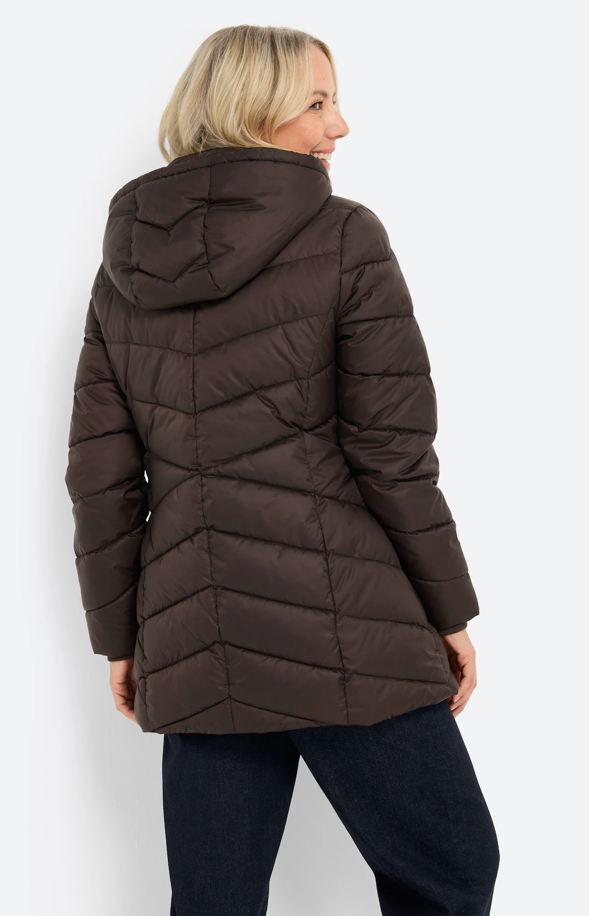 Jas met afneembare capuchon, bruin