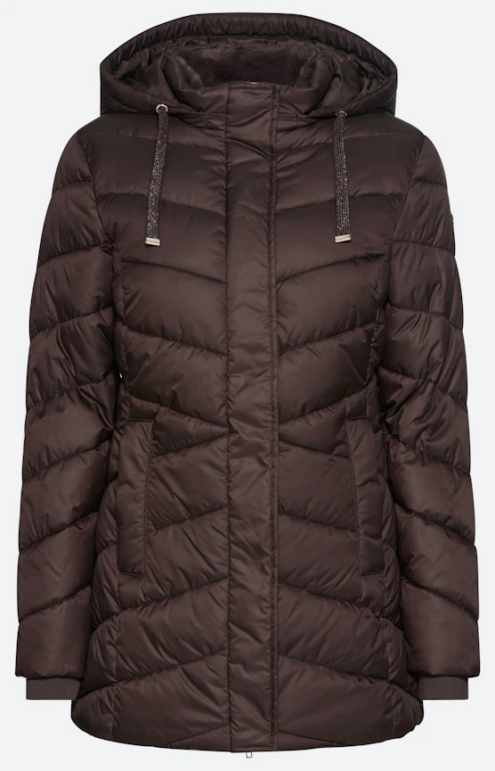 Jas met afneembare capuchon, bruin