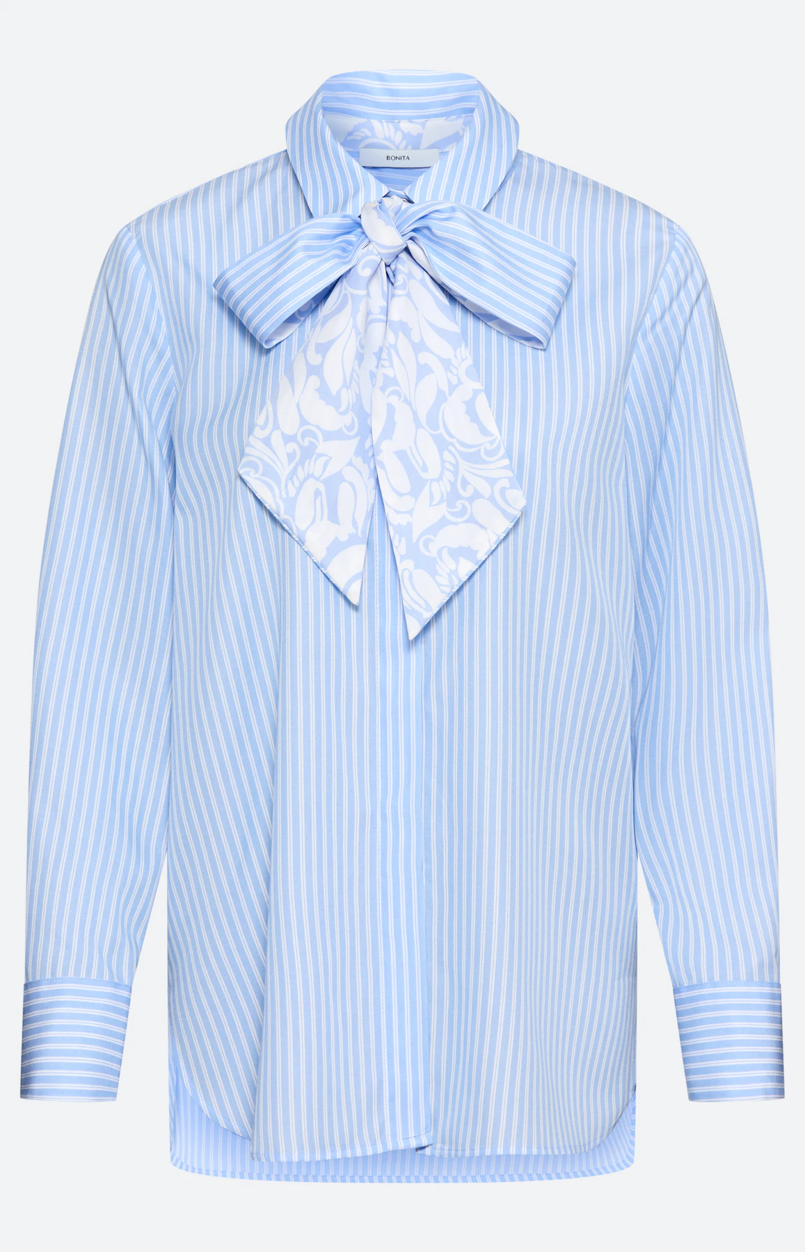 Blouse met strepen, lichtblauw