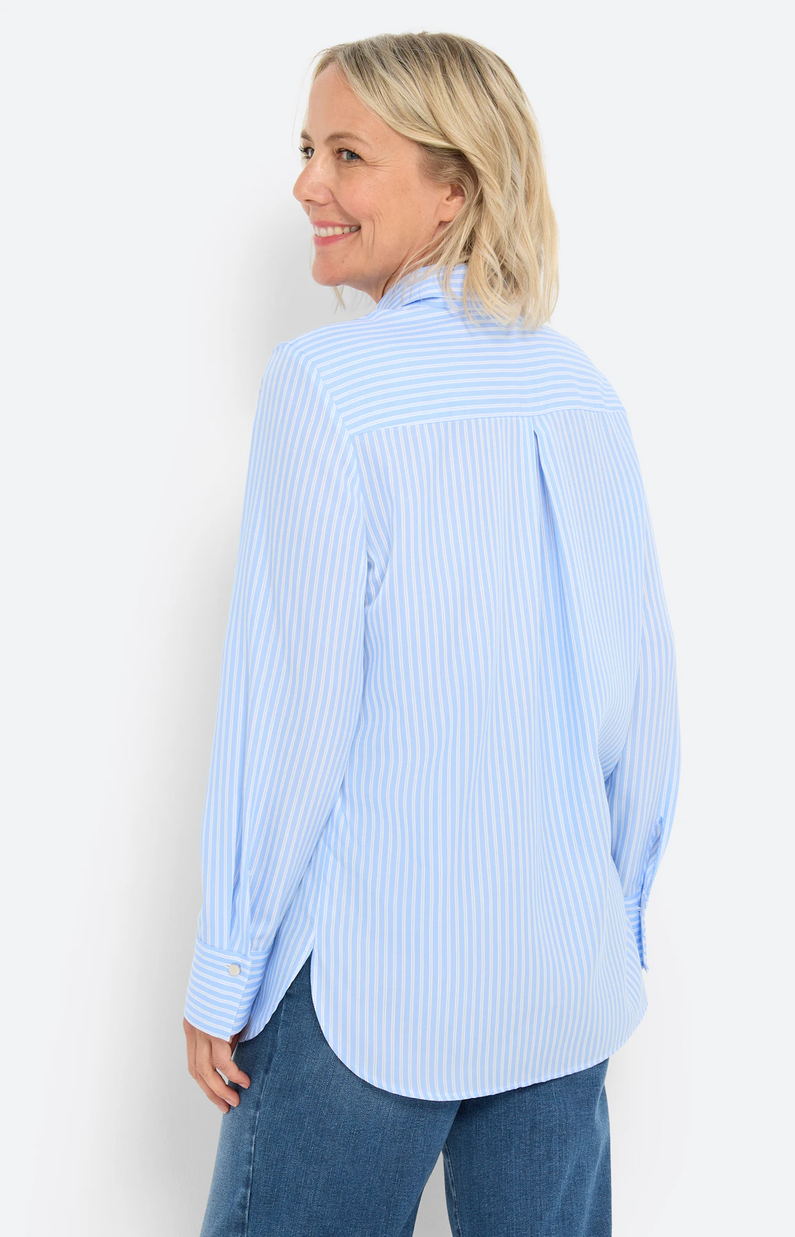 Blouse met strepen, lichtblauw