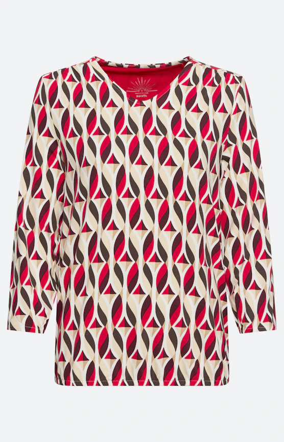 Shirt met print all-over, rood