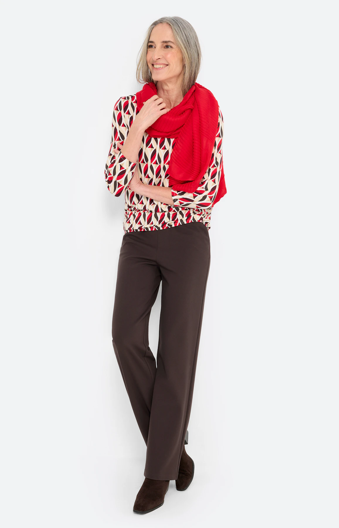 Shirt met print all-over, rood