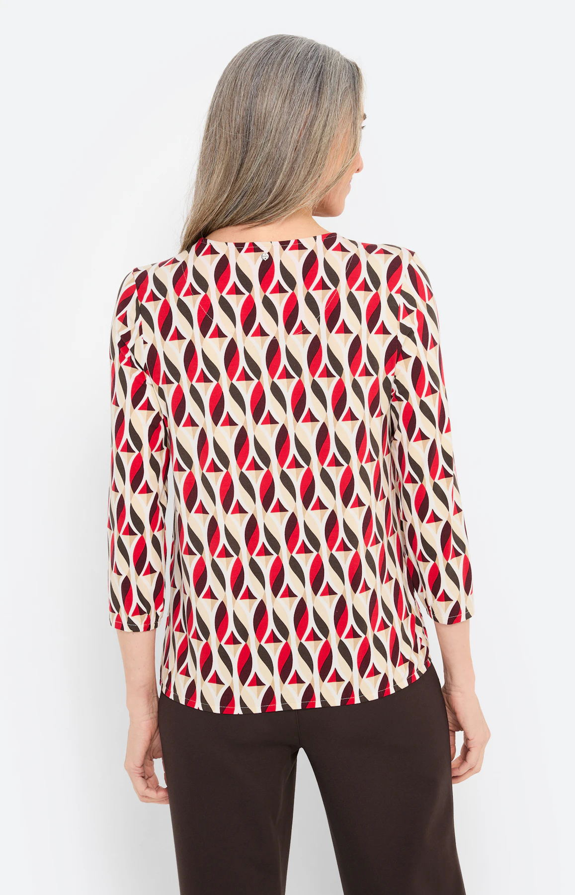 Shirt met print all-over, rood