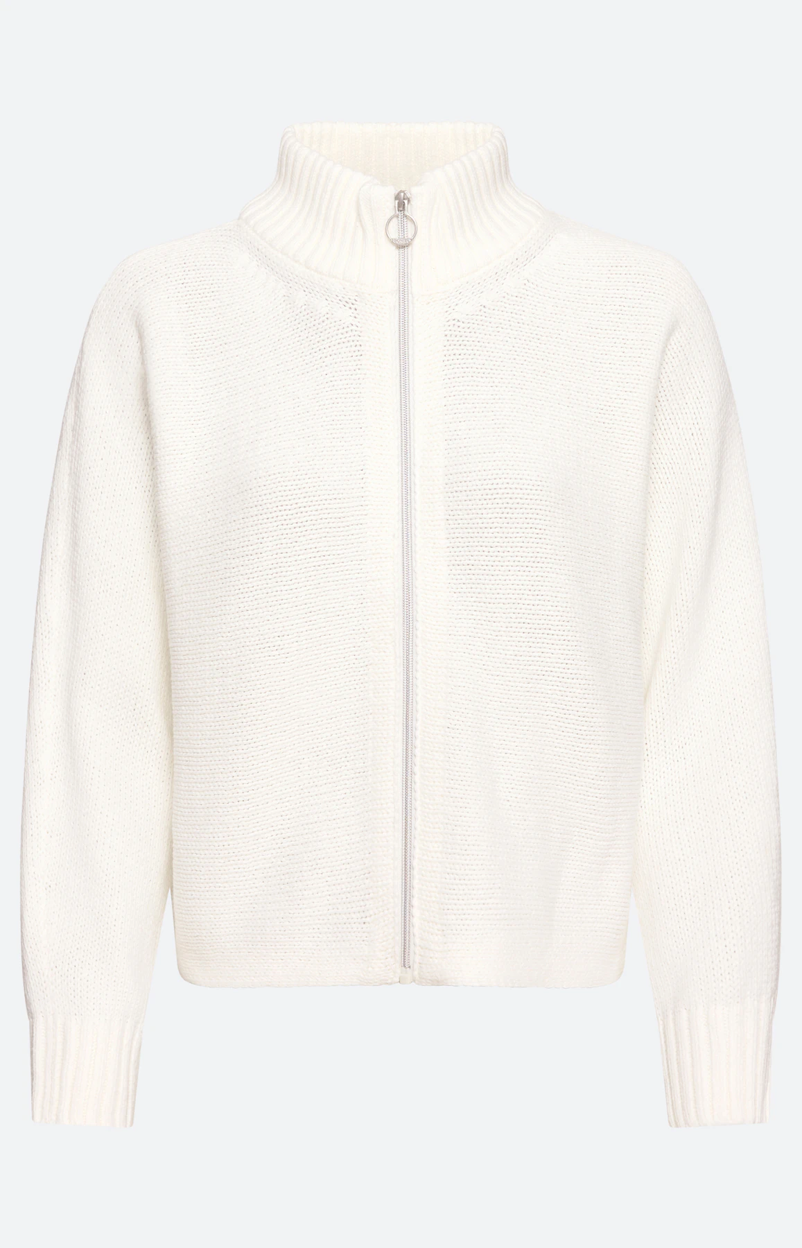 Cardigan met ritssluiting, wit