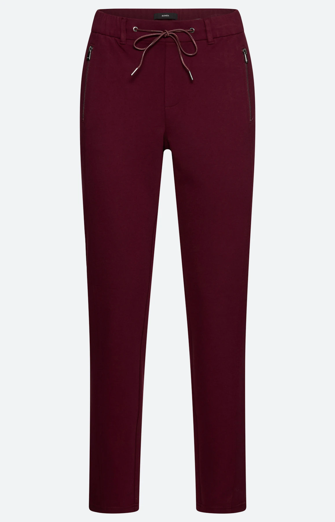 Broek met stretchband 30 inch, wijnrood