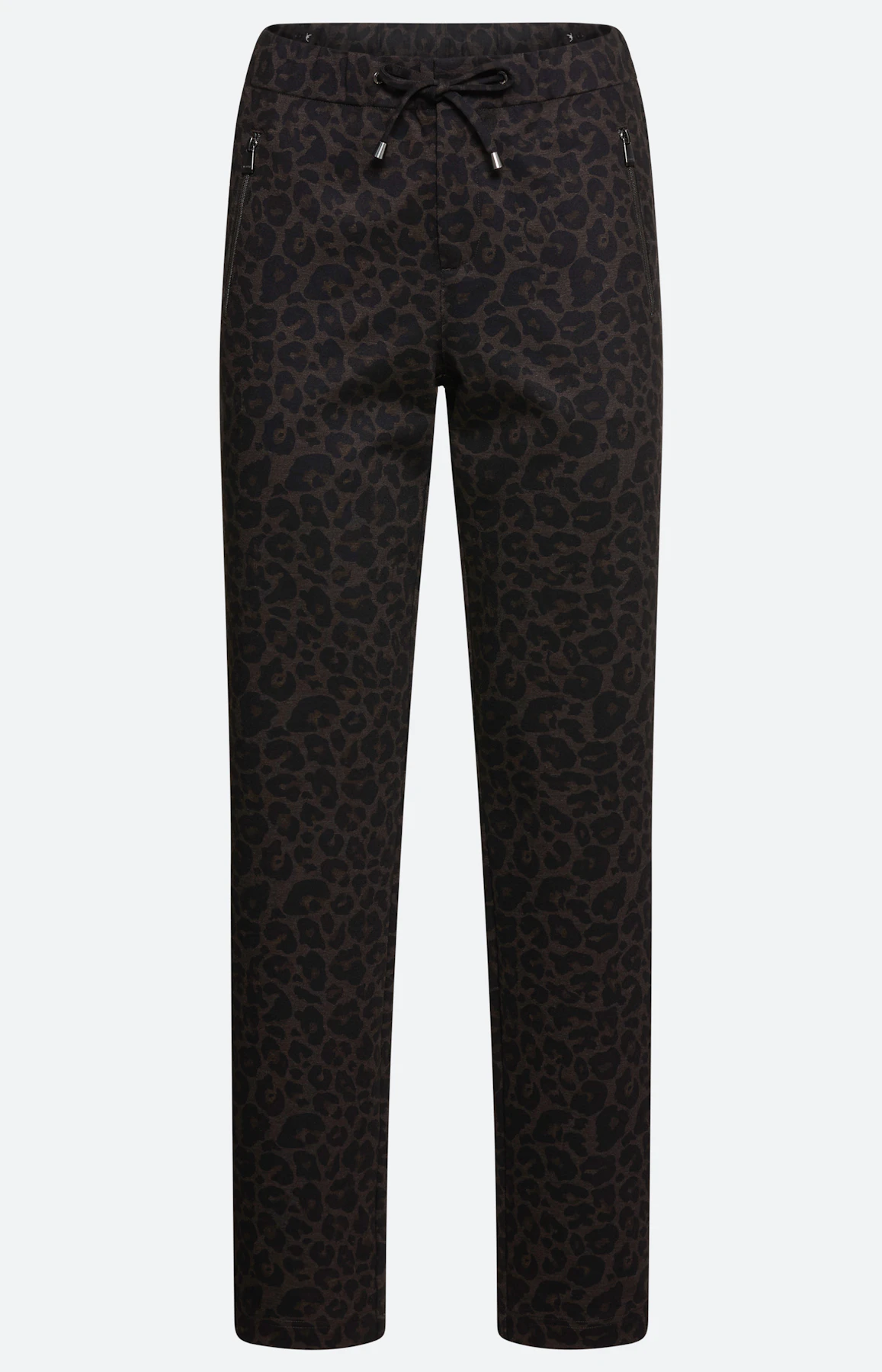 Broek met luipaardmotief 30 inch, bruin