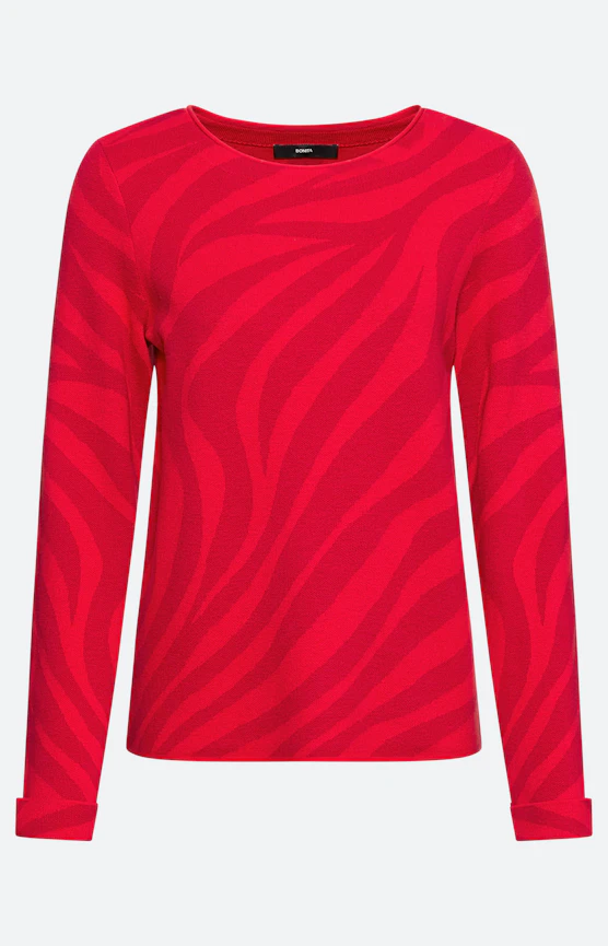 Trui met jacquardmotief, rood